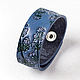 Order Narrow leather bracelet Lavender Blue. Two Starlings. Livemaster. . Cuff bracelet Фото №3