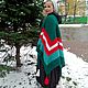 шаль ` ЕЛКА И ДЕД МОРОЗ `
