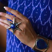 Украшения handmade. Livemaster - original item Star Rings with Jade Onyx Lapis Lazuli. Handmade.