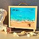 Копилка чемодан "С черепахой" ручная работа. Копилки. Изделия из эпоксидной смолы. Ярмарка Мастеров.  Фото №14