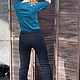 Women's narrowed trousers, black warm trousers with stripes. Pants. Lara (EnigmaStyle). My Livemaster. Фото №4