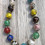 Винтаж handmade. Livemaster - original item Rainbow beads, Murano, Italy. Handmade.