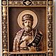 Резная Икона из дерева Князь Владислав Сербский. Иконы. МАСТЕРСКАЯ РЕЗНОЙ ИКОНЫ АРТЕМА БУРОВА. Ярмарка Мастеров.  Фото №4
