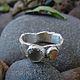 Double silver ring. Ring set. BOR.N | avtorskoe serebro. Online shopping on My Livemaster.  Фото №2