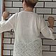 Вязаная летняя женская кофта с пайетками белая лён Парус. Кофты. Вязаная одежда на заказ от Ольги. Ярмарка Мастеров.  Фото №13