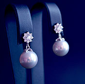 Украшения handmade. Livemaster - original item Earrings with artificial pearls Majorica. Handmade.