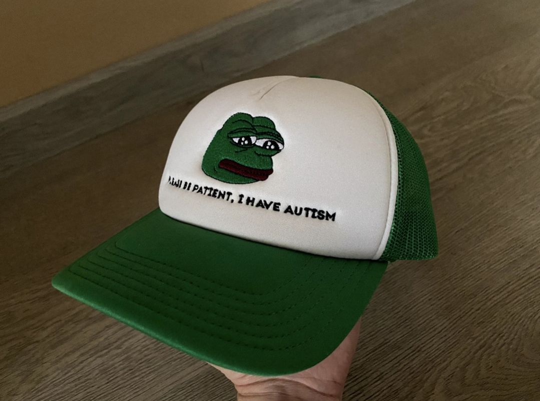 Кепка с pepe «please be patient, i have autism” в интернет-магазине на ...