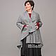 Boho linen coat with draped collar, Italy Art. 4584. Jackets. MilaMi. My Livemaster. Фото №4
