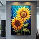 Картины для интерьера Картина подсолнухи маслом Яркие картины в дом, Картины, Санкт-Петербург,  Фото №1