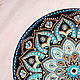 Plate decorative, dot painting. Turquoise mystery. Esoteric Mandala. volkovahelga. Online shopping on My Livemaster.  Фото №2