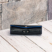 Сумки и аксессуары handmade. Livemaster - original item Eyeglass case: black and very blue. Handmade.