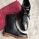 Order Women's Bandolier shoes 'black grained leather. Hitarov (Hitarov). Livemaster. . Boots Фото №3