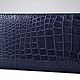 Кошелек-клатч из кожи крокодила на одной молнии IMA0251VG45. Кошельки. CrocShop товары из экзотической кожи. Ярмарка Мастеров.  Фото №5