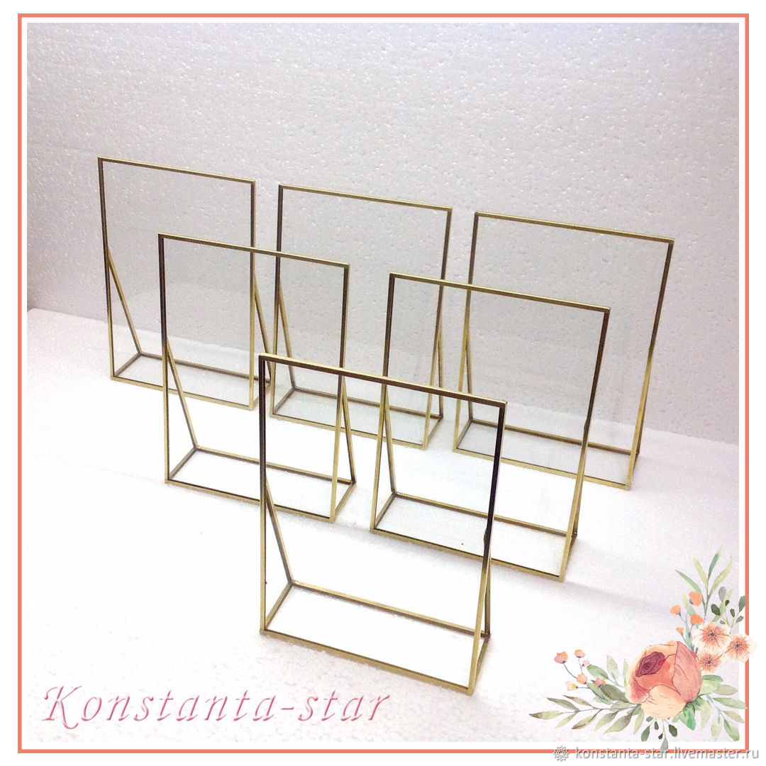 Стеклянные рамки для нумерации столов в интернет-магазине Ярмарка ...