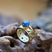 Украшения handmade. Livemaster - original item Ring with blue corundum. Handmade.