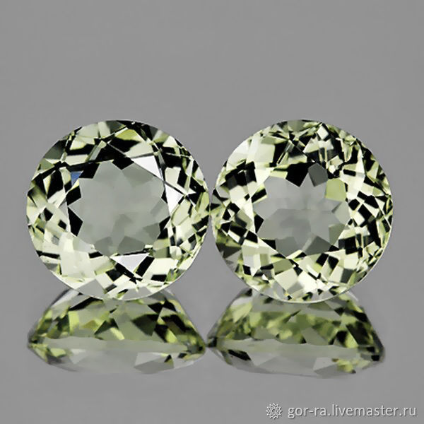 Green Amethyst Prasiolite 11 mm. VVS1 Minerals Yoshkar Ola