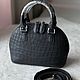 Заказать Сумочка из матовой чёрной крокодиловой кожи. Chic bags. Ярмарка Мастеров. . Классическая сумка Фото №3