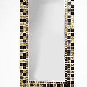 Hand-made mirror in glass frame