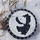 Copia de Copia de Copia de Pandereta de cuero. 25 cm. Árbol del mundo y ciervos, Tambourine, Krasnoyarsk,  Фото №1
