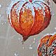 Заказать Картина: Вышитая крестом "Физалис" ( Осень). Julia Oak (Вышивка и шитьё). Ярмарка Мастеров. . Картины Фото №3