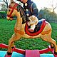 Винтаж: Старинная миниатюрная лошадка качалка для кукол Chevale дерево Франция. Куклы винтажные. Антиквариат и винтаж из Франции. Ярмарка Мастеров.  Фото №6