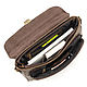Order Leather briefcase 'Daniel' (brown nappa). Russian leather Guild. Livemaster. . Brief case Фото №3
