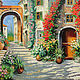 Картина маслом Итальянская улочка, Картины, Россошь,  Фото №1