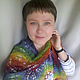 Тонкая шаль из шерсти. Шали. IRINA GRUDKINA Handmade Knitwear. Ярмарка Мастеров.  Фото №4