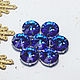 Order Premium 14 mm Blue - purple rhinestones in a frame. agraf. Livemaster. . Rhinestones Фото №3