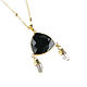 Pendant with obsidian and rock crystal, pendant on a chain. Pendants. Irina Moro. My Livemaster. Фото №4