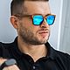 "Classic+ Blue" от Timbersun, деревянные солнцезащитные очки. Очки. Уникальные аксессуары Timbersun. Ярмарка Мастеров.  Фото №4