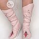 Кожаные бледно-розовые мокасины "PinkLook". Мокасины. HolyCowChic. Ярмарка Мастеров.  Фото №6
