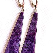 Украшения handmade. Livemaster - original item Charoite Earrings. Handmade.