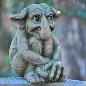 Для дома и интерьера handmade. Livemaster - original item Troll forest garden figurine concrete goblin house gnome. Handmade.