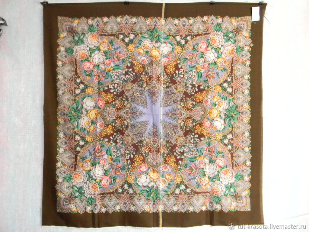 Лоскут№005 Павловопосадского платка купить в интернет-магазине Ярмарка Мастеров по цене 1600 ₽ – DDXCFRU, Ткани, Павловский Посад - доставка по России