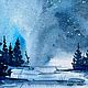 Млечный путь зимний пейзаж звездное небо картина. Картины. MarselArt. Интернет-магазин Ярмарка Мастеров.  Фото №2
