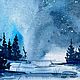 Milky Way winter landscape starry sky painting. Pictures. marselart. Online shopping on My Livemaster.  Фото №2