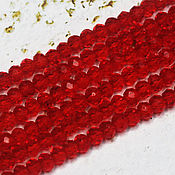 Материалы для творчества handmade. Livemaster - original item Beads 60 pcs faceted 3h2 mm Red. Handmade.