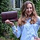 Order  Women's burgundy leather bag Alda S44t-682-1. Natalia Kalinovskaya. Livemaster. . Crossbody bag Фото №3