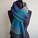 Blue scarf. Scarves. Knitted with love. Online shopping on My Livemaster.  Фото №2