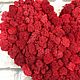Heart made of stabilized moss 30*35 cm red. Kits for photo shoots. Антонина Литовкина - Озеленение (Планета Флористики). My Livemaster. Фото №6