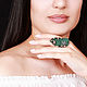 925 sterling silver ring with raw malachite and spider RS0052. Rings. Sunny Silver. Online shopping on My Livemaster.  Фото №2