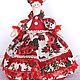 Doll-hot water bottle for teapot Red roses. Gift, kitchen textiles. Teapot cover. Elena Gavrilova. My Livemaster. Фото №6