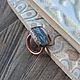 Медное кольцо с фарфоровой вставкой 16,7. Подарок на медную свадьбу. Кольца. Мария Буланова. Украшения (marybulanova). Ярмарка Мастеров.  Фото №9