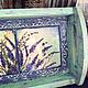 Мята и лаванда, поднос, декупаж, Подносы, Москва,  Фото №1