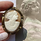 Винтаж handmade. Livemaster - original item Love through time... Cameo brooch, %d%th century, England. Handmade.