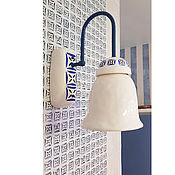 Для дома и интерьера handmade. Livemaster - original item Wall lamp with tile ornament. Handmade.