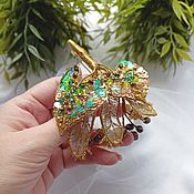 Украшения handmade. Livemaster - original item Brooch made of beads flower branches of lime.Jewelry as a gift for a friend. Handmade.
