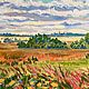  Oil painting Landscape ' Fields and meadow flowers'. Pictures. Fine Art for Joy. My Livemaster. Фото №5