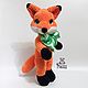 Soft toy Fox Toby plush crocheted Fox, Stuffed Toys, Volokolamsk,  Фото №1